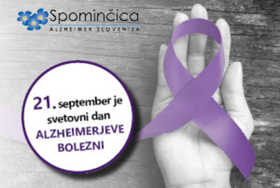 Slika Združenje Spominčica in Pošta Slovenije skupaj v mesecu ozaveščanja o demenci